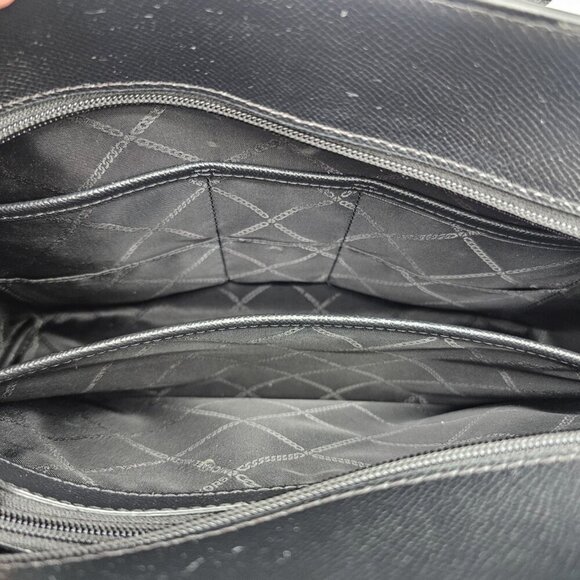 Michael Kors Voyager Medium Crossgrain Leather Tote, Black - Picture 8 of 16